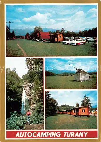 AK / Ansichtskarte Turany Autocamping Ferienhaeuser Wasserfall Turany