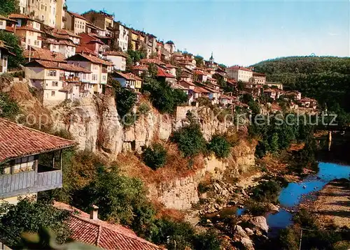 AK / Ansichtskarte Veliko_Tarnowo Stadtpanorama Haeuser am Fluss Veliko Tarnowo