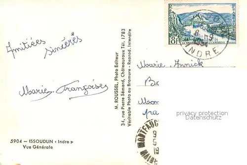 AK / Ansichtskarte Issoudun_Indre Vue generale Issoudun Indre