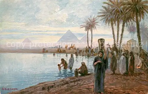 AK / Ansichtskarte Gizeh_Pyramids Die Pyramiden 