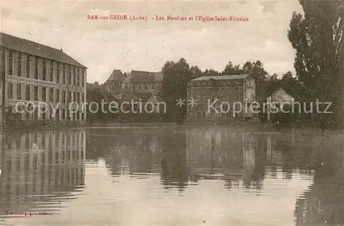 AK / Ansichtskarte Bar sur Aube Les Moulins et lEglise Saint Etienne Bar sur Aube