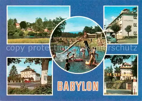 AK / Ansichtskarte Babylon_Babilon Partie am Wasser Hotels Freibad Babylon Babilon