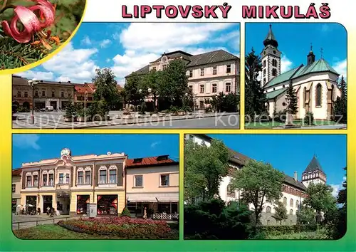 AK / Ansichtskarte Liptovsky_Mikulas Platz Innenstadt Komitatshaus Kirche Liptovsky_Mikulas