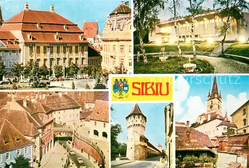 AK / Ansichtskarte Sibiu_Hermannstadt Motive Innensadt Altstadt Turm Kirchturm Sibiu_Hermannstadt