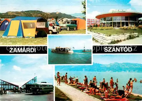 AK / Ansichtskarte Zamardi und Szantod Campingplatz Gaststaette Badestrand am Plattensee Zamardi