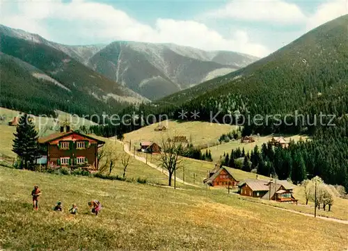 AK / Ansichtskarte Spindleruv_Mlyn_Spindlermuehle Landschaftspanorama Gebirgstal Bergdorf Riesengebirge Spindleruv_Mlyn