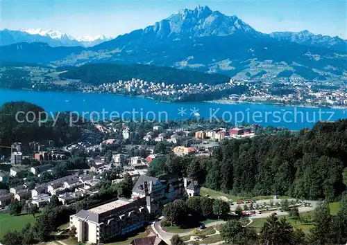 AK / Ansichtskarte Luzern_LU Kurhaus Sonnmatt Vierwaldstaettersee Fliegeraufnahme Luzern_LU