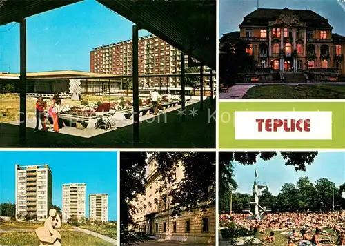 AK / Ansichtskarte Teplice Retenice Hadi lazne Sidliste Bila cesta Vojensky lazensky ustav Plovarna Teplice