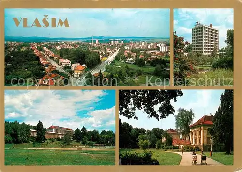 AK / Ansichtskarte Vlasim_Wlaschim Stadtpanorama Hochhaus Reha Zentrum Schloss Park Vlasim_Wlaschim