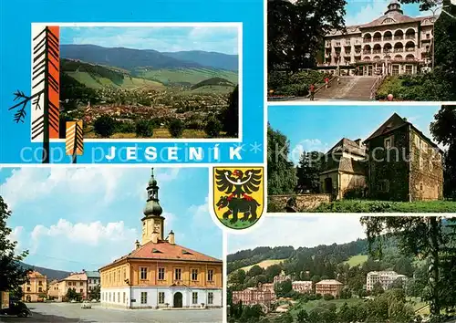 AK / Ansichtskarte Jesenik Panorama Motive Innenstadt Gebaeude Jesenik
