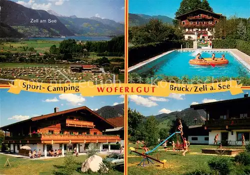 AK / Ansichtskarte Bruck_Grossglocknerstrasse Sport Camping Woferlgut Swimming Pool Kinderspielplatz Zeller See Alpen Bruck