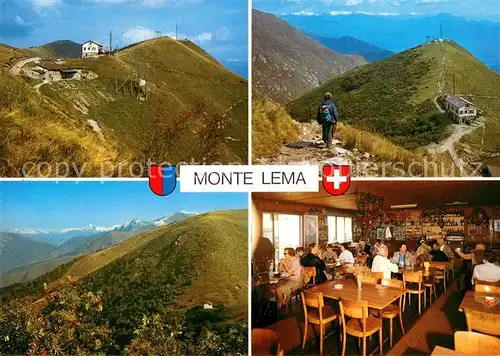 AK / Ansichtskarte Monte_Lema Ristorante Vetta Panorama Vareser Voralpen Monte_Lema