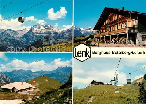 AK / Ansichtskarte Lenk_Simmental Berghaus Betelberg Leiterli Bergbahn Panorama Berner Alpen Lenk Simmental