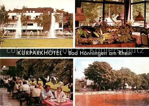 AK / Ansichtskarte Bad_Hoenningen Kurparkhotel Cafe Restaurant Thermalbad Kurpark Bad_Hoenningen