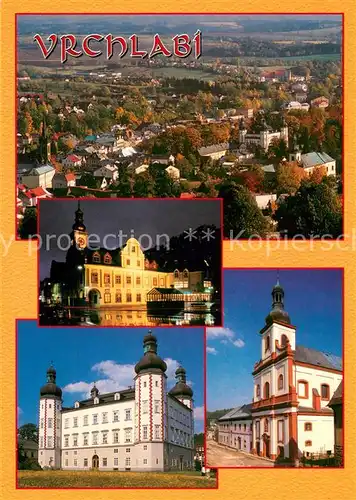 AK / Ansichtskarte Vrchlabi Stadtpanorama Schloss Kirche Vrchlabi