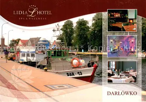 AK / Ansichtskarte Darlowo Lidia Hotel Spa Wellness Bootsanleger Darlowo