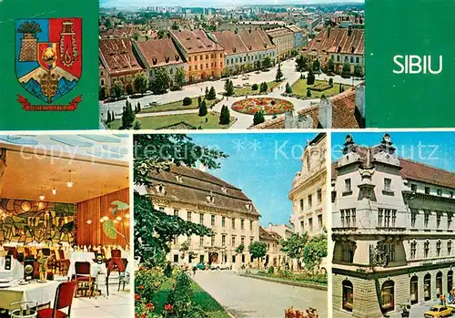 AK / Ansichtskarte Sibiu_Hermannstadt Stadtpanorama Platz Altstadt Hotel Restaurant Sibiu_Hermannstadt