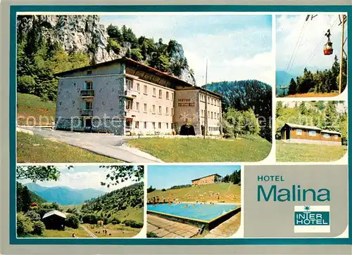 AK / Ansichtskarte Velka_Fatra Hotel Malina Bergbahn Freibad Landschaftspanorama Velka Fatra