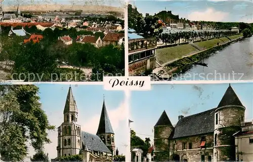 AK / Ansichtskarte Poissy Vue generale Bords de la Seine Eglise Abbaye Poissy