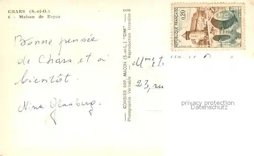 AK / Ansichtskarte Chars Maison de Repos Chars