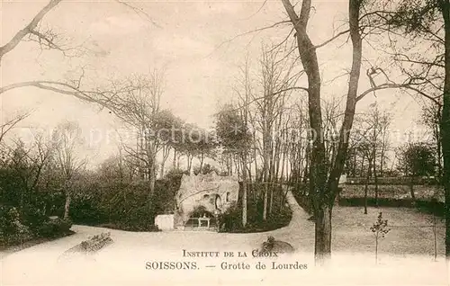 AK / Ansichtskarte Soissons_Aisne Institut de la Croix Grotte de Lourdes Soissons Aisne