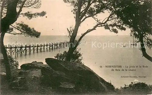 AK / Ansichtskarte Noirmoutier en l_Ile La Jete et la Rade du Bois de la Chaise Noirmoutier en l_Ile