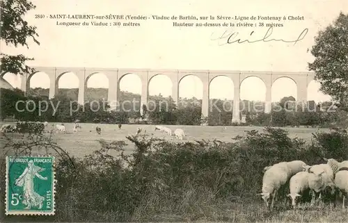 AK / Ansichtskarte Saint Laurent sur Sevre Viaduc de barbin sur la Sevre Line de Fontenay a Cholet Saint Laurent sur Sevre