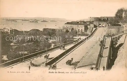 AK / Ansichtskarte Brest_Finistere Rade de Brest vue du Cours d Ajot Brest_Finistere