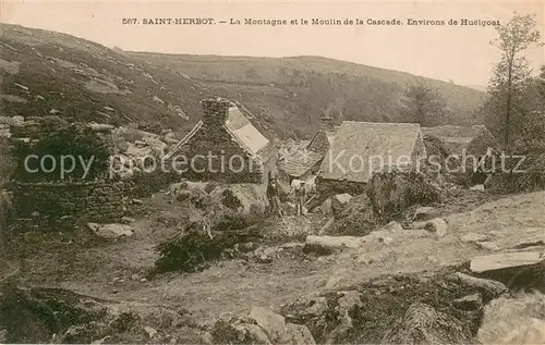 AK / Ansichtskarte Saint_Herbot La Montagne et le Moulin de la Cascade Environs de Huelgoat Saint Herbot