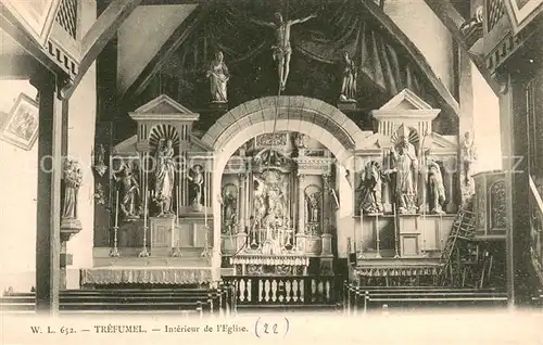 AK / Ansichtskarte Trefumel Interieur de l Eglise Trefumel
