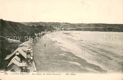 AK / Ansichtskarte Saint Brieuc_Cotes d_Armor la Plage de Saint Laurent Saint Brieuc_Cotes d