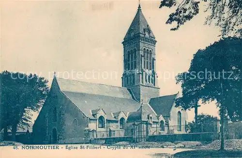 AK / Ansichtskarte Noirmoutier en l_Ile Eglise St Filibert Crypte du XI siecle Noirmoutier en l_Ile