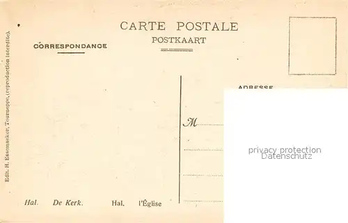 AK / Ansichtskarte Hal De Kerk Hal