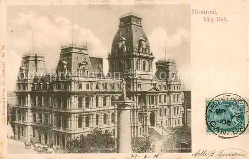 AK / Ansichtskarte Montreal_Quebec City Hall Montreal Quebec