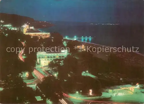 AK / Ansichtskarte Slatni_Pjasazi Nachtaufnahme Kuestenort am Schwarzen Meer Slatni_Pjasazi