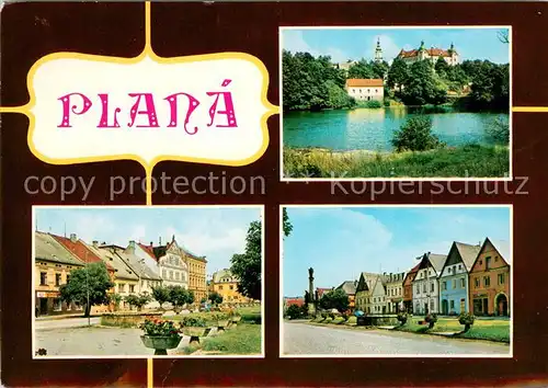 AK / Ansichtskarte Plana_nad_Luznici Haeuserpartien Innenstadt Schloss Plana_nad_Luznici