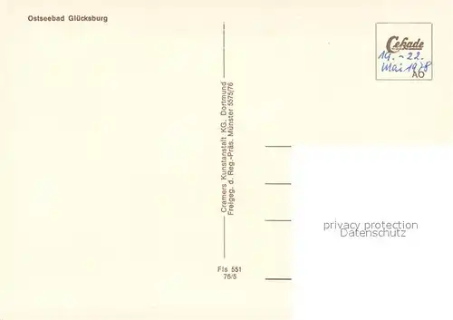 AK / Ansichtskarte Gluecksburg_Ostseebad Wasserschloss Fliegeraufnahme Gluecksburg_Ostseebad