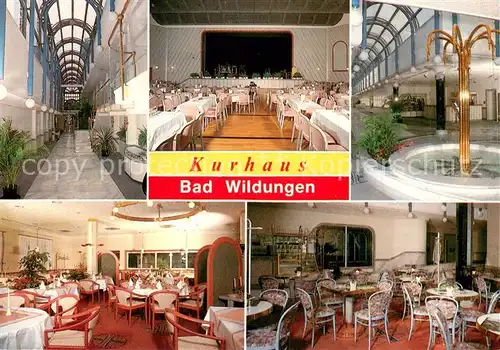 AK / Ansichtskarte Bad_Wildungen Kurhaus Restaurant Saal Foyer Bad_Wildungen