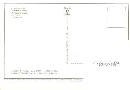 AK / Ansichtskarte Otranto Panorama aereo Otranto