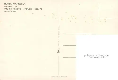 AK / Ansichtskarte Roma_Rom Hotel Marcella Terrasse Roma_Rom