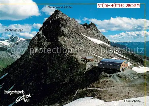 AK / Ansichtskarte Kals_Grossglockner Stuedl Huette Berghaus am Aufstieg zum Grossglockner Blaue Wand Schobergruppe Kals Grossglockner
