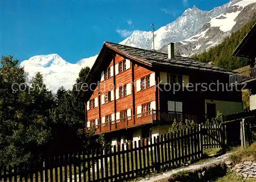 AK / Ansichtskarte Saas Fee Wohnhaus der Familie Zuckmayer Walliser Alpen Saas Fee