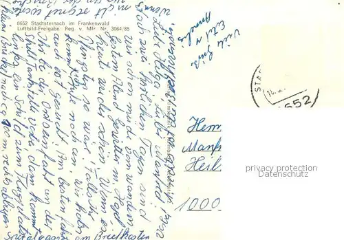 AK / Ansichtskarte Stadtsteinach Frankenwald Fliegeraufnahme Stadtsteinach