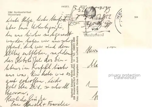 AK / Ansichtskarte Westerland_Sylt Nordseeheilbad Fliegeraufnahme Westerland_Sylt