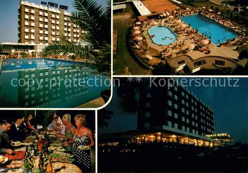 AK / Ansichtskarte Rimini Hotel Punta Restaurant Buffet Simming Pool Nachtaufnahme Rimini