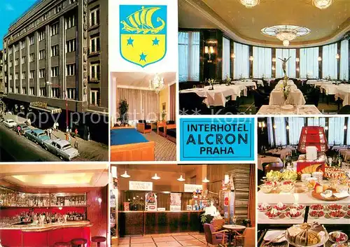 AK / Ansichtskarte Praha_Prahy_Prague Interhotel Alcron Gastraeume Bar Buffet Zimmer Praha_Prahy_Prague