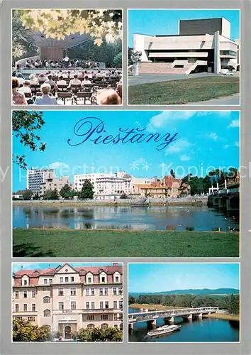 AK / Ansichtskarte Piestany Mesto a kupele v udoli Vahu pod vybezkami Povazskeho Inovca Najstarsia historicka zmienka pochadza liecive pramene boli prvykrat opisane Liecia sa tu choroby pohyboveho ustrojenstva Piestany