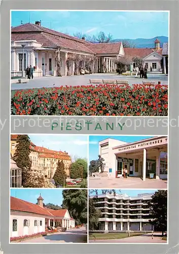 AK / Ansichtskarte Piestany Svetozname kupelne mesto spominane Prva pisomna zmienka o liecivych pramenoch pochadza Liecia sa tu choroby pohyboveho ustrojenstva Piestany
