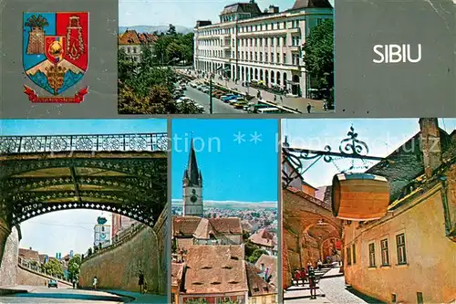 AK / Ansichtskarte Sibiu_Hermannstadt Hotel Bulevard Prmul pod din fonta Piata Pasajul Scarilor Sibiu_Hermannstadt