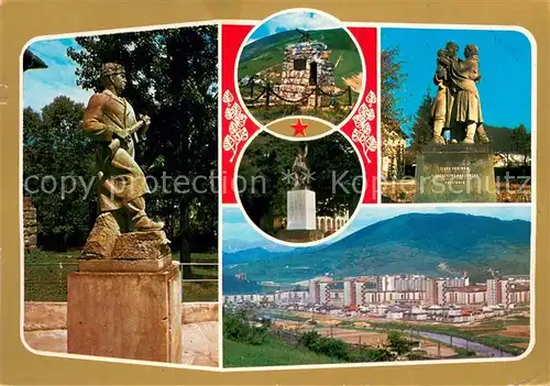 AK / Ansichtskarte Horehronie_Slovakia Cierny Balog Pamaetnik SNP pod Dumbierom Brezno Svermovo pamaetnik SNP Brezno panorama noveho sidliska 
